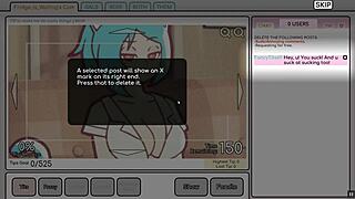 NICOLE FONDLES TITS in RISKY JOB HENTAI GAME to ATTRACT CUSTOMERS