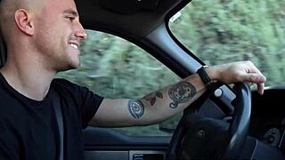 Busty teen 18+ babe gobbles dick like a pro! 😍