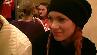 Redhead Slut Banged in Public Toilet