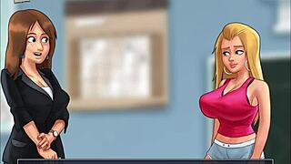 Enjoying summertime saga 195 with hentai cartoon vibes 😊