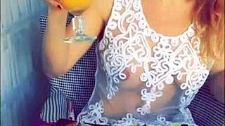 Watch this milf slut flashing in an interracial encounter?