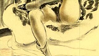 Vintage Erotic Drawings Of Antique Scenes