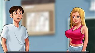 Enjoying summertime saga 195 with hentai cartoon vibes 😊