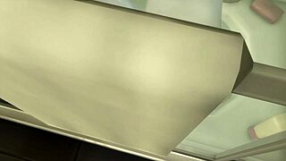 In this 3d scene, multiple cumshots occur