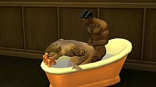 Gareth Williams bangs father-in-law in wild MMF threesome on Sims 4.