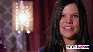 swinger wives expose big tits in backyard group play.