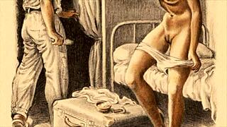 Vintage Erotic Illustration Teasing With Antique Charm?