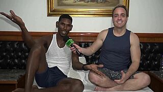 I interview black gay pornstar Kadu Castro about his big cock