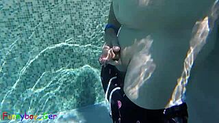 i cheekily jerked off my fat coc in the public thermal pool underwater