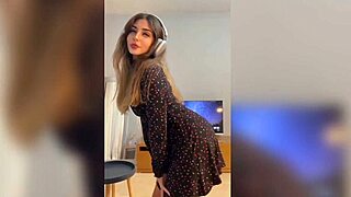 petite blonde doggystyle to music