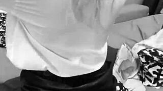 Hey, this hot secretary is ready for your blowjob instructions! She's got big tits and a nice ass.