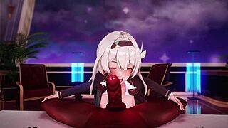 Hotaru rides in cowgirl and masturbates extensively.