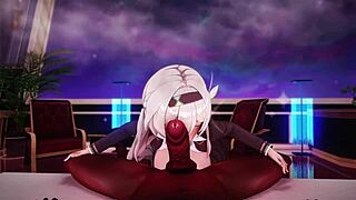 Hotaru rides in cowgirl and masturbates extensively.