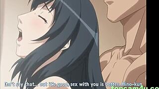 This slutty wife in hentai cheating with creampie