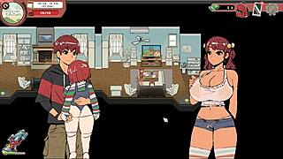 Nerdy girl gives public handjob in library taboo hentai