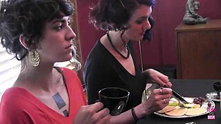 another lovely couple of hairy gay girls are having fun with their beautiful sex toys