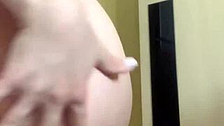 redhead ritafox dances in heels and clothes