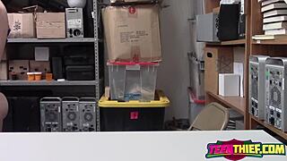 teen thief enjoys big cocks in mouth