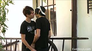 Aiden exclaims, 'Fuck me bareback in the horny village!' Cum follows!