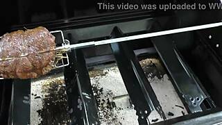 This kiwi milf slut feels so submissive as her master checks the meat then probes her ass