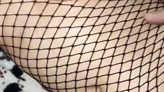 Sexwife gets wild with husband’s friend in steamy anal action. Stockings cling tight as she takes every inch in her milf ass.