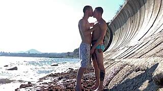 emotional gay sex on the beach with falcon