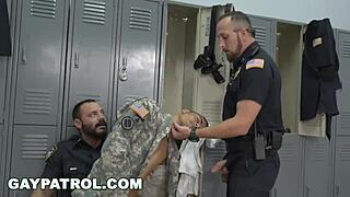 Gay Patrol Cops Dominate Fake Soldier