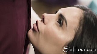 Man, lucky husband banging milf secretary and brunette wife at once! 😲