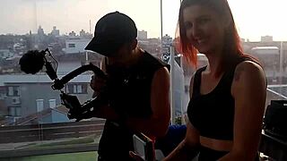 filmando na sacada da minha casa