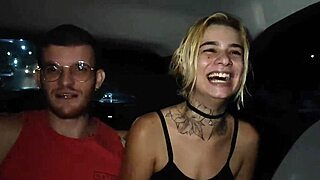 couple getting it on in the uber