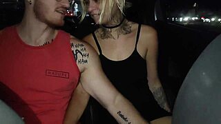 couple getting it on in the uber