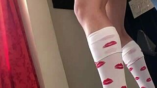 Busty petite teen with cute body gets fingered until orgasm and wet pussy