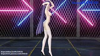 Raiden Mei In Chinese Dress Shaking It, Submitted By Ltdend In Detailed MMD Animation