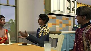 indian step mom fucks her two sons for the first time in group 3some