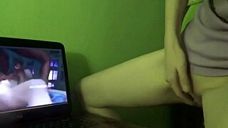 Watch This Redhead Milf Dry Hump To Orgasm While Watching Homemade Porn
