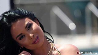 Milf Anissa Kate gets covered in cum after deepthroat