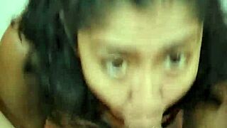 Latina Wife Gives Close-Up Blowjob And Rides