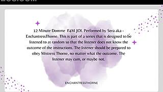 Female Domination Jerk Off Instructions with Denial Part One of Twelve