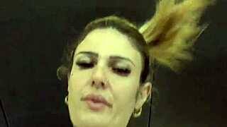 Sapatona feels aroused at the gym with her transparent shirt revealing sweaty nipples