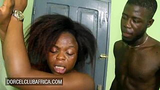 Brunette ebony hooks up with a stranger for some fun.