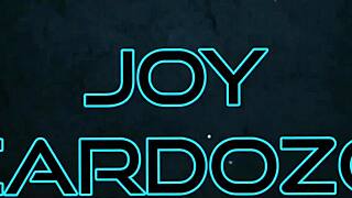 joy cardozo grabs cock and gets cum on tits