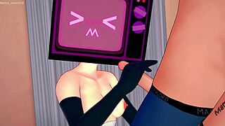 TV woman wears her apron in the infirmary to fuck hentai toilet?