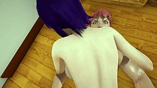 Konan Bent Over In Threesome Double Penetration Doggy Style Cumshot