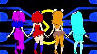 why are the pacman ghost girls dancing in three phases?
