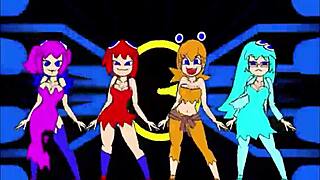 why are the pacman ghost girls dancing in three phases?