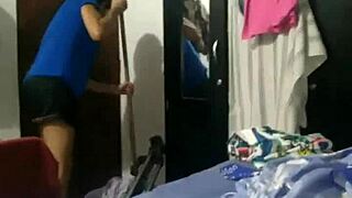 Stepsister Cleans Room, Gets Fucked