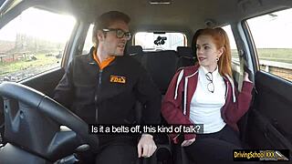 Redhead Ella Hughes Swallows Hot Cumload After Outdoor Blowjob And Handjob