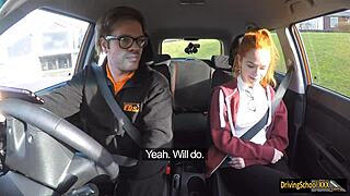 Redhead Ella Hughes Swallows Hot Cumload After Outdoor Blowjob And Handjob