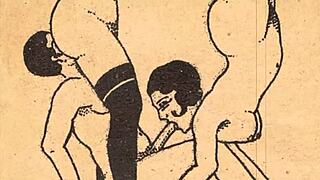 vintage drawings of the alphabet