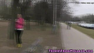 Beautiful teens with big boobs have fun in the shower with a lesbian fingering session